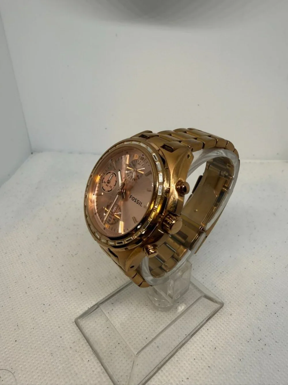 Fossil Dylan CH2826 Womens Rose Gold Chronograph Stainless Steel Watch 38mm
